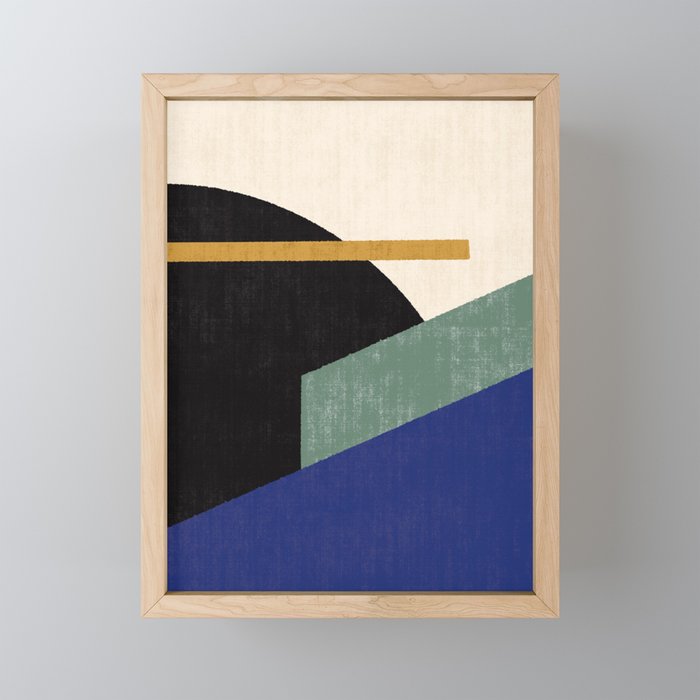 Geometric Compo 1 Filet - blue Mini Art Print Gallery Image 1