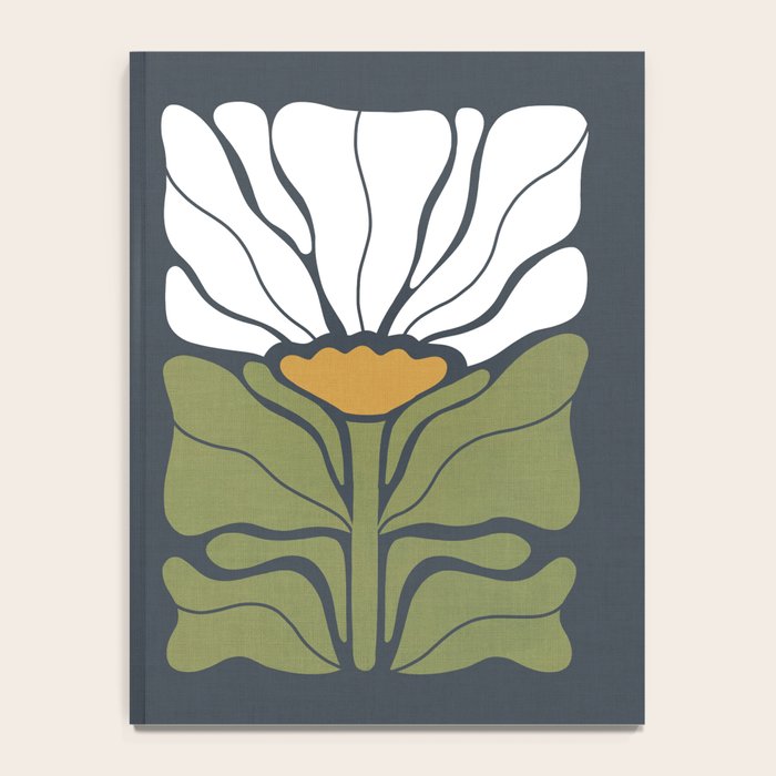 Modern Boho Art Nouveau Floral 3.1 ochre green grey Notebook Gallery Image 4