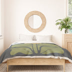 Modern Boho Art Nouveau Floral 3.1 ochre green grey Duvet Cover Gallery Image 3