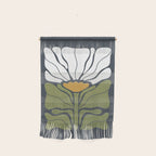 Modern Boho Art Nouveau Floral 3.1 ochre green grey Wall Hanging Gallery Image 1