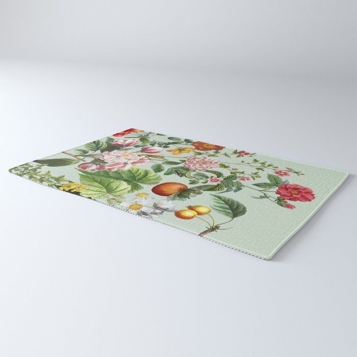 Persimmon Botanical Bloom Mint Green  Rug Gallery Image 3