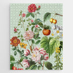 Persimmon Botanical Bloom Mint Green  Jigsaw Puzzle Gallery Image 1