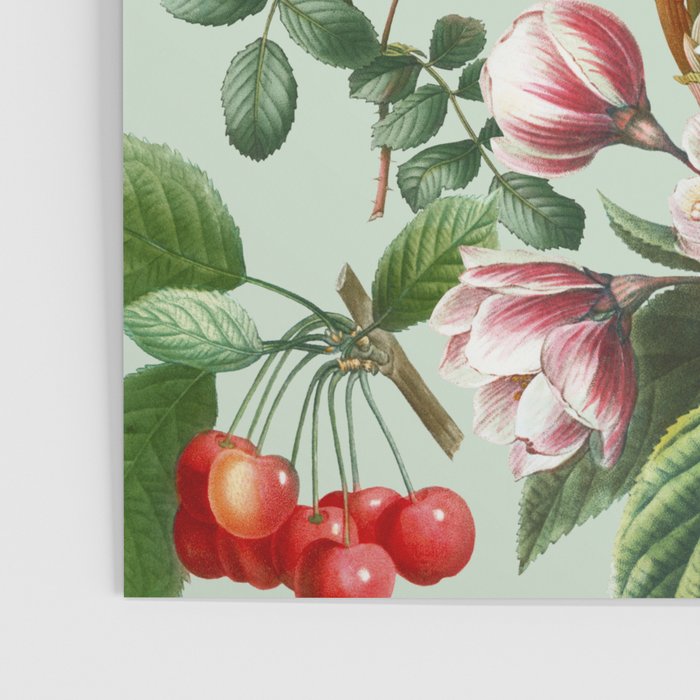Persimmon Botanical Bloom Mint Green  Poster Gallery Image 3