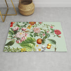 Persimmon Botanical Bloom Mint Green  Rug Gallery Image 1
