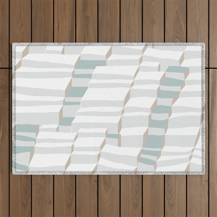 City life always up soft grey Outdoor Rug Gallery Image 1