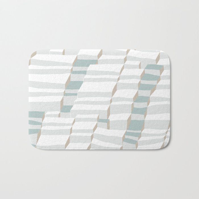 City life always up soft grey Bath Mat Gallery Image 1