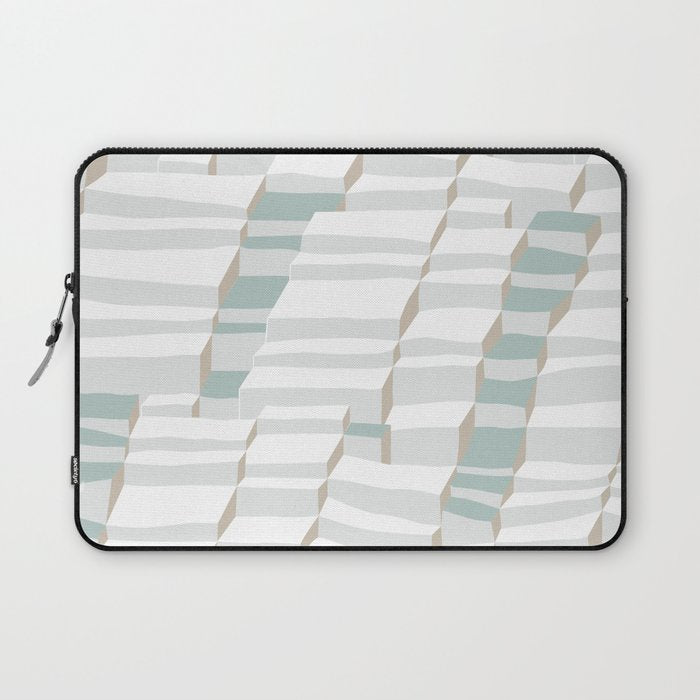 City life always up soft grey Laptop Sleeve Gallery Image 1