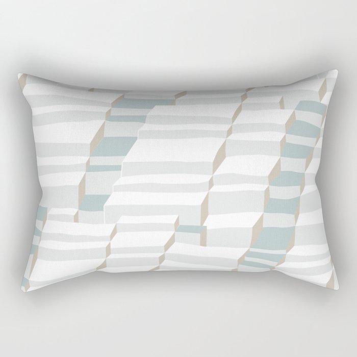 City life always up soft grey Rectangular Pillow Gallery Image 2