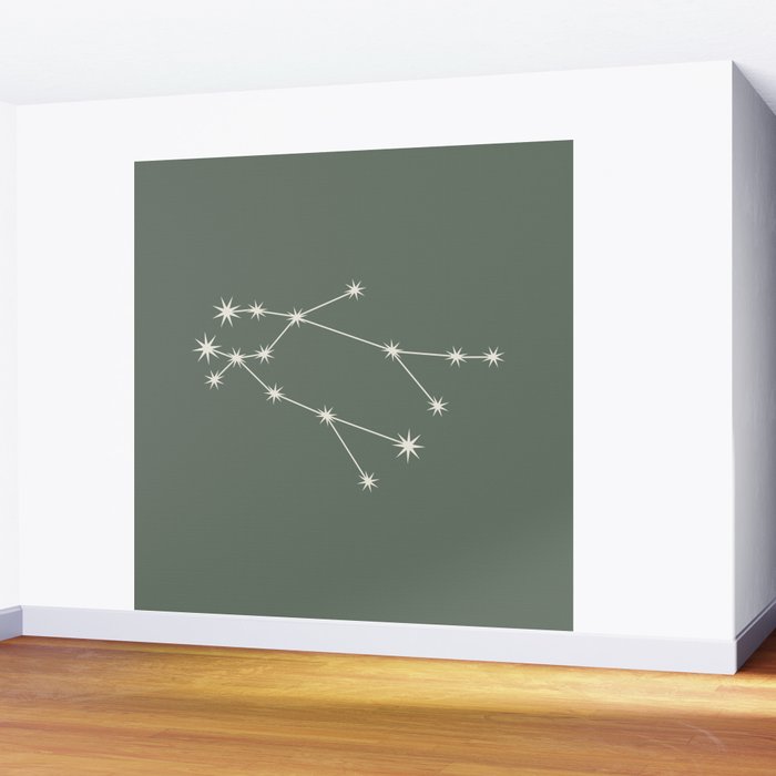 Gemini Zodiac Star Constellation Line Art Sage Wall Mural Gallery Image 2