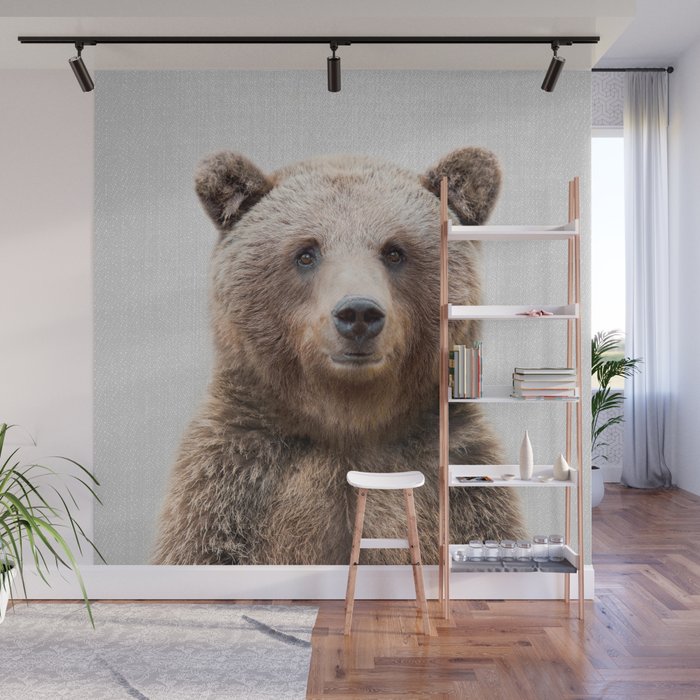Grizzly Bear - Colorful Wall Mural Gallery Image 1
