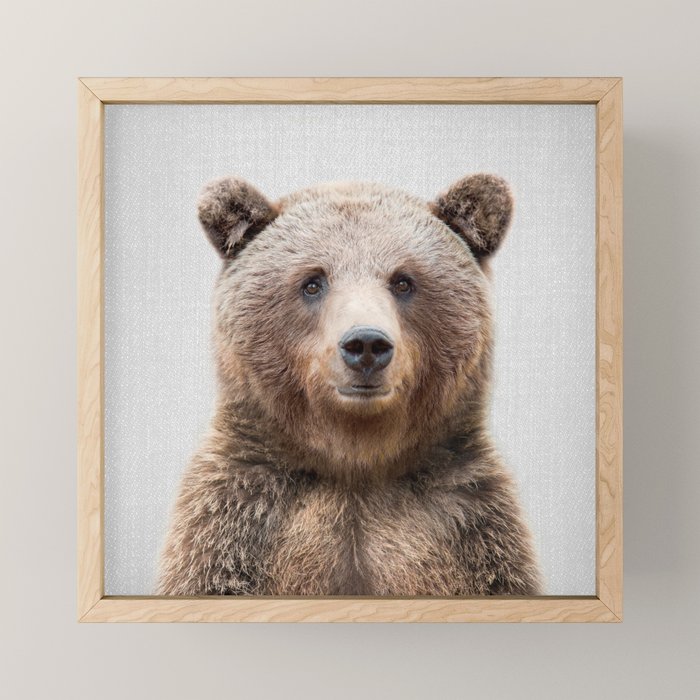 Grizzly Bear - Colorful Mini Art Print Gallery Image 1