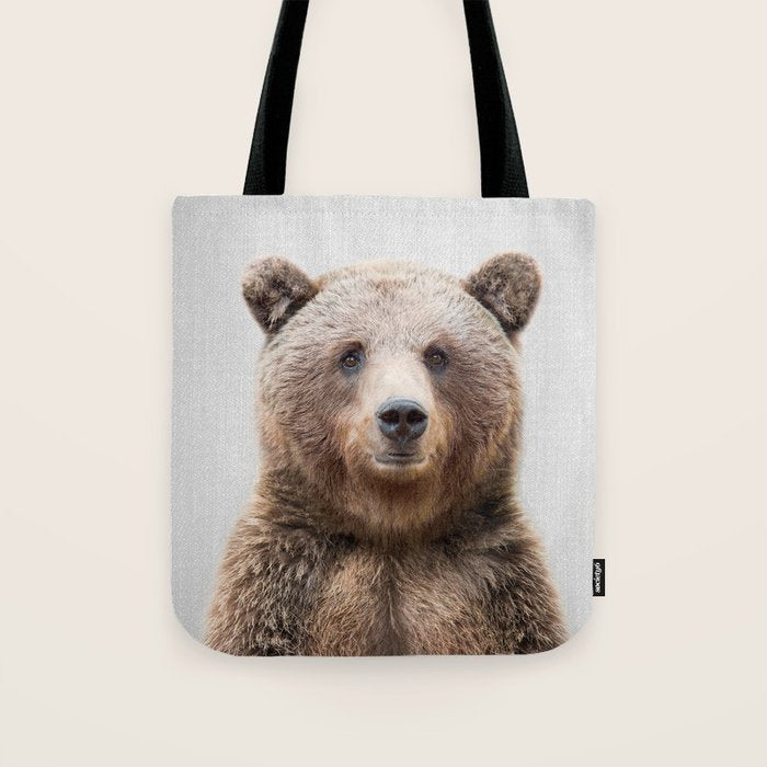 Grizzly Bear - Colorful Tote Bag Gallery Image 1