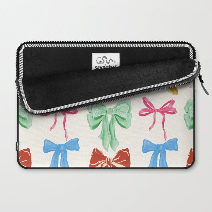 Holiday colorful bows Laptop Sleeve Gallery Image 2