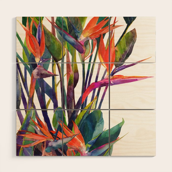 The bird of paradise Wood Wall Art Gallery Image 1