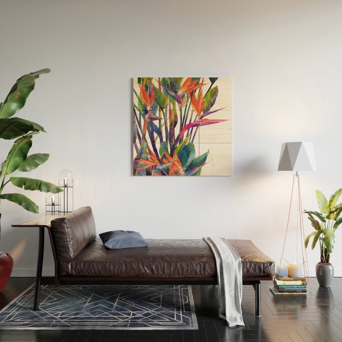 The bird of paradise Wood Wall Art Gallery Image 2