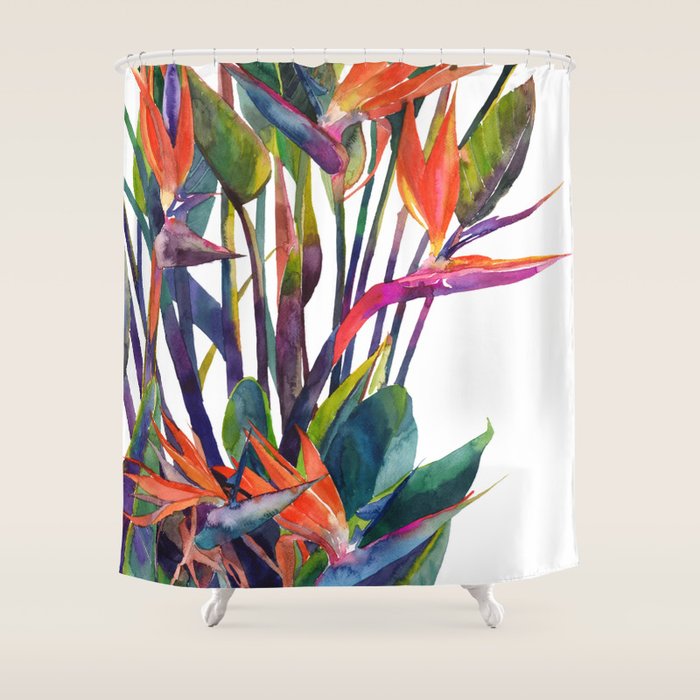 The bird of paradise Shower Curtain Gallery Image 1