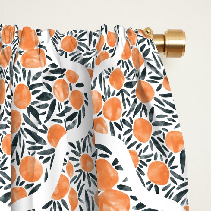 Tangerine Lattice Dreams Window Curtain Gallery Image 2