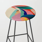 Mid Century Rainbow Mountains Stool Gallery Image 2