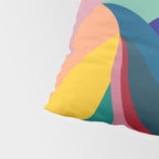 Mid Century Rainbow Mountains Pillow Sham Gallery Image 4