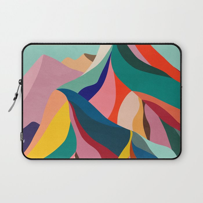 Mid Century Rainbow Mountains Laptop Sleeve Gallery Image 1