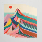 Mid Century Rainbow Mountains Wrapping Paper Gallery Image 3