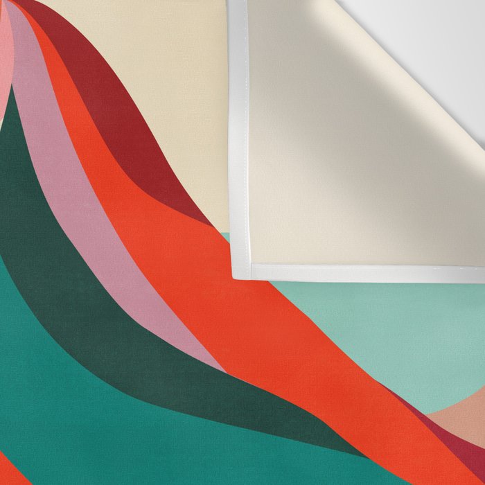 Mid Century Rainbow Mountains Wall Tapestry Gallery Image 3