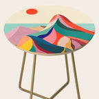 Mid Century Rainbow Mountains Side Table Gallery Image 2