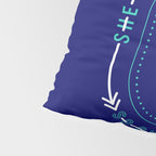 She Believed - Navy & Turquoise Palette Pillow Sham Gallery Image 4
