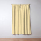 Lantern Light soft pastel creamy yellow solid color modern abstract pattern Window Curtain Gallery Image 3