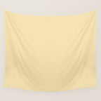 Lantern Light soft pastel creamy yellow solid color modern abstract pattern Wall Tapestry Gallery Image 4