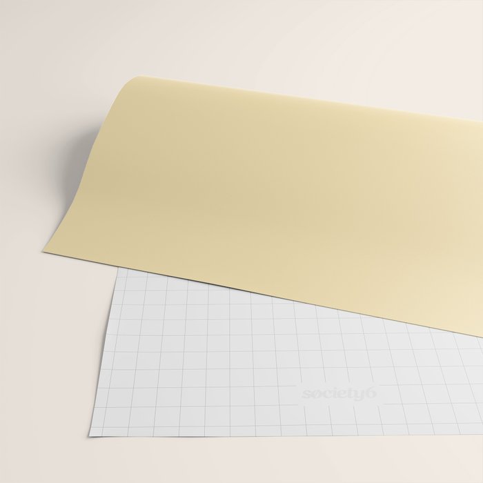 Lantern Light soft pastel creamy yellow solid color modern abstract pattern Wrapping Paper Gallery Image 2