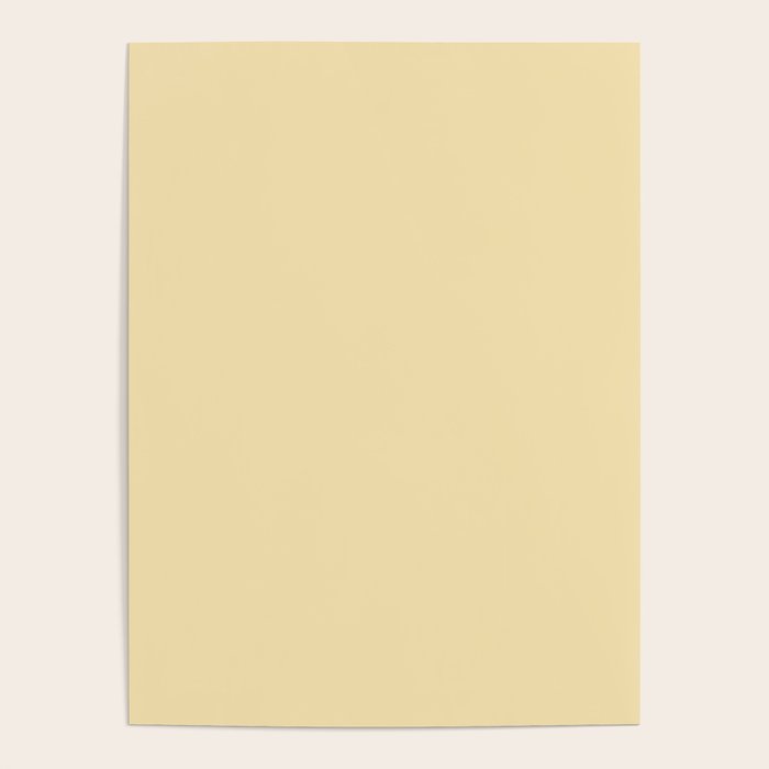 Lantern Light soft pastel creamy yellow solid color modern abstract pattern Poster Gallery Image 4