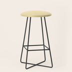 Lantern Light soft pastel creamy yellow solid color modern abstract pattern Stool Gallery Image 1