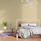 Lantern Light soft pastel creamy yellow solid color modern abstract pattern Wallpaper Gallery Image 3