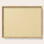 Lantern Light soft pastel creamy yellow solid color modern abstract pattern Serving Tray Gallery Image 1