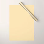 Lantern Light soft pastel creamy yellow solid color modern abstract pattern Wrapping Paper Gallery Image 1