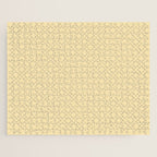 Lantern Light soft pastel creamy yellow solid color modern abstract pattern Jigsaw Puzzle Gallery Image 1