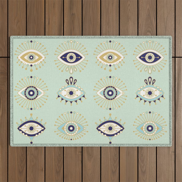 Evil Eye Collection Outdoor Rug Gallery Image 1