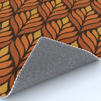 Brown Retro Flower Pattern Rug Gallery Image 4