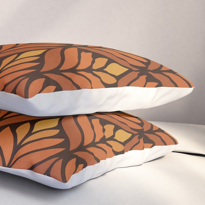 Brown Retro Flower Pattern Pillow Sham Gallery Image 3