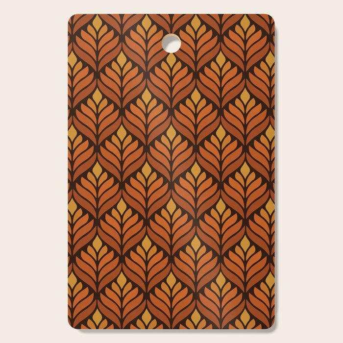 Brown Retro Flower Pattern Cutting Board Gallery Image 1