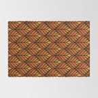 Brown Retro Flower Pattern Rug Gallery Image 2