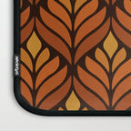 Brown Retro Flower Pattern Laptop Sleeve Gallery Image 3