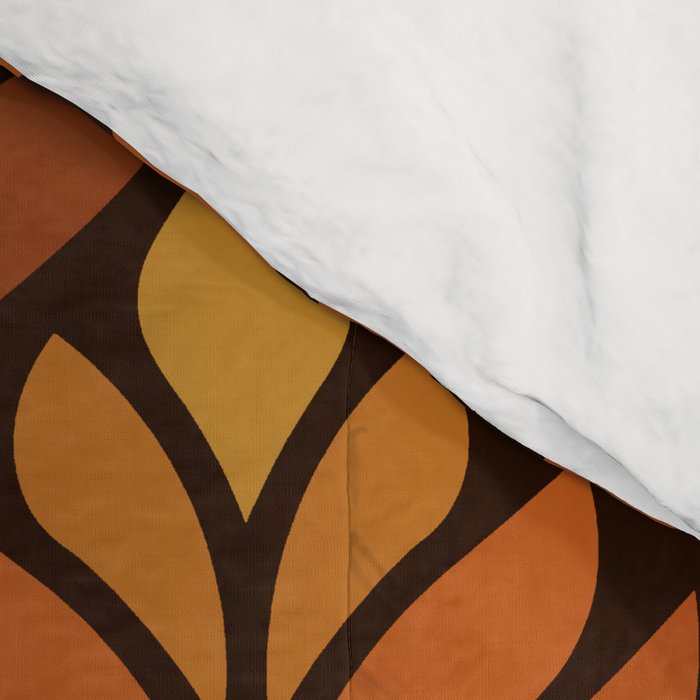 Brown Retro Flower Pattern Comforter Gallery Image 4
