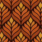 Brown Retro Flower Pattern Coffee Mug Gallery Image 2