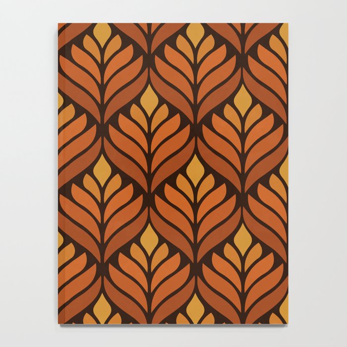 Brown Retro Flower Pattern Notebook Gallery Image 4