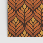 Brown Retro Flower Pattern Poster Gallery Image 3
