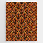 Brown Retro Flower Pattern Jigsaw Puzzle Gallery Image 1