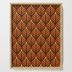 Brown Retro Flower Pattern Serving Tray Gallery Image 1