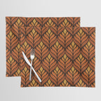 Brown Retro Flower Pattern Placemat Gallery Image 1
